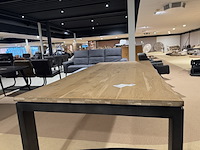 Eettafel, licht bruin + zwart - afbeelding 3 van  4