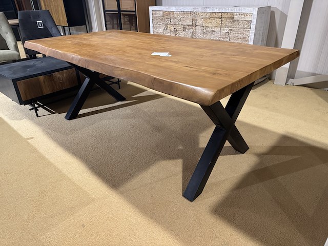 Eettafel, licht bruin + zwart - afbeelding 1 van  5