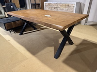 Eettafel, licht bruin + zwart - afbeelding 1 van  5