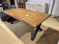 Eettafel, licht bruin + zwart - afbeelding 2 van  5