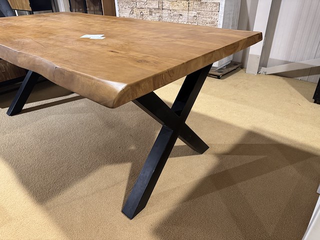 Eettafel, licht bruin + zwart - afbeelding 3 van  5