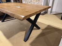 Eettafel, licht bruin + zwart - afbeelding 3 van  5