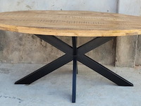Eettafel mangohout ovaal 160, 2025 - afbeelding 1 van  2