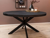 Eettafel mangohout ovaal 160 black, 2025 - afbeelding 1 van  2