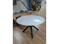 Eettafel marmer look 110cm - afbeelding 1 van  3