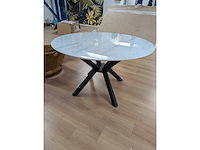 Eettafel marmer look 110cm - afbeelding 2 van  3