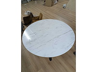 Eettafel marmer look 110cm - afbeelding 3 van  3
