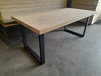 Eettafel met stalen u-poten, 100 x 200 cm - afbeelding 1 van  9