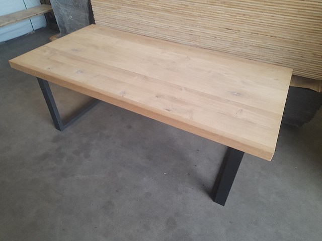 Eettafel met stalen u-poten, 100 x 200 cm - afbeelding 7 van  9