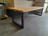 Eettafel met stalen u-poten, 100 x 300 cm - afbeelding 2 van  9
