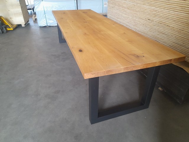 Eettafel met stalen u-poten, 100 x 300 cm - afbeelding 4 van  9
