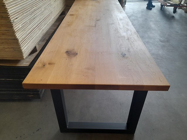 Eettafel met stalen u-poten, 100 x 300 cm - afbeelding 7 van  9