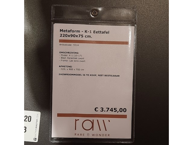 Eettafel metaform, k-1, keramiek zwart - afbeelding 2 van  6
