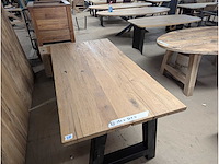 Eettafel oud eiken 190x100cm - afbeelding 1 van  2