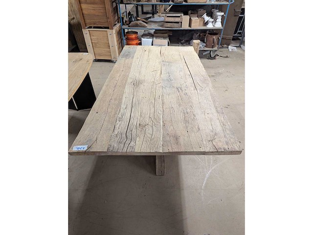 Eettafel oud eiken 190x100cm - afbeelding 2 van  2
