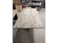 Eettafel oud eiken 190x100cm - afbeelding 2 van  2
