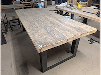 Eettafel oud eiken 200x100cm - afbeelding 1 van  2