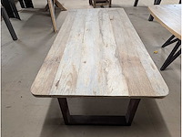 Eettafel oud eiken 200x100cm - afbeelding 2 van  3
