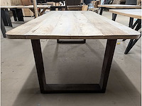 Eettafel oud eiken 200x100cm - afbeelding 3 van  3