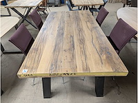 Eettafel oud eiken epoxy 200x90cm - afbeelding 2 van  2