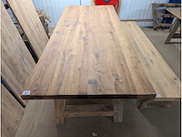 Eettafel oud eiken epoxy mat afgelakt 250x100cm - afbeelding 2 van  3