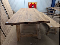 Eettafel oud eiken epoxy mat afgelakt 250x100cm - afbeelding 3 van  3