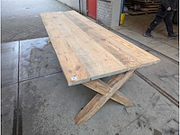 Eettafel oud grenen 300x95cm