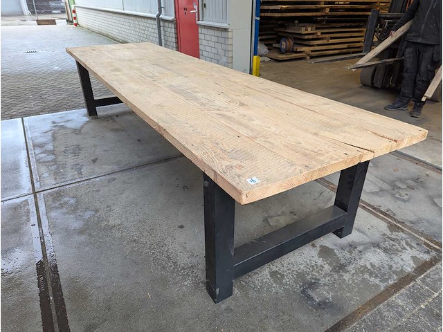 Eettafel oud grenen 340x100cm - afbeelding 1 van  3