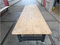 Eettafel oud grenen 340x100cm - afbeelding 3 van  3