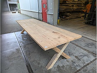 Eettafel oud grenen 350x110cm - afbeelding 1 van  3