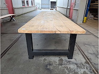 Eettafel oud grenen 380x100cm - afbeelding 2 van  3