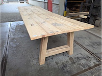 Eettafel oud grenen hout 370x115cm - afbeelding 1 van  3