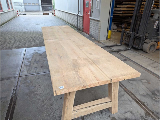 Eettafel oud grenen hout 370x115cm - afbeelding 3 van  3