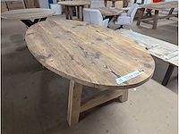 Eettafel oud grenen ovaal 220x120cm