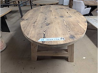 Eettafel oud grenen ovaal 220x120cm - afbeelding 2 van  3