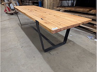 Eettafel oud iepenhout 280x90cm