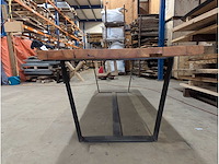 Eettafel oud iepenhout 280x90cm - afbeelding 2 van  3