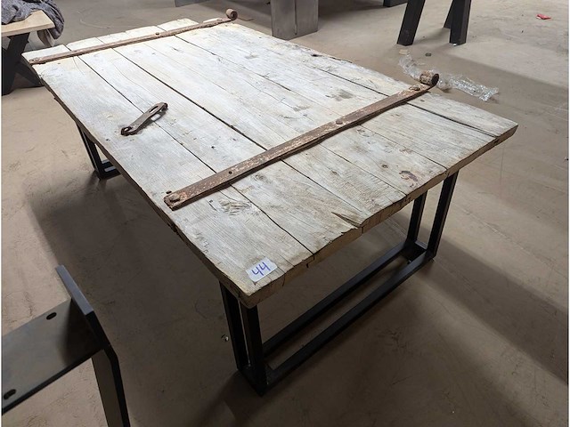 Eettafel oude deur 170x95cm - afbeelding 1 van  2