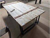 Eettafel oude deur 170x95cm - afbeelding 1 van  2
