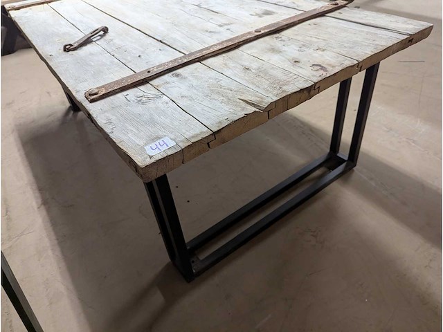 Eettafel oude deur 170x95cm - afbeelding 2 van  2