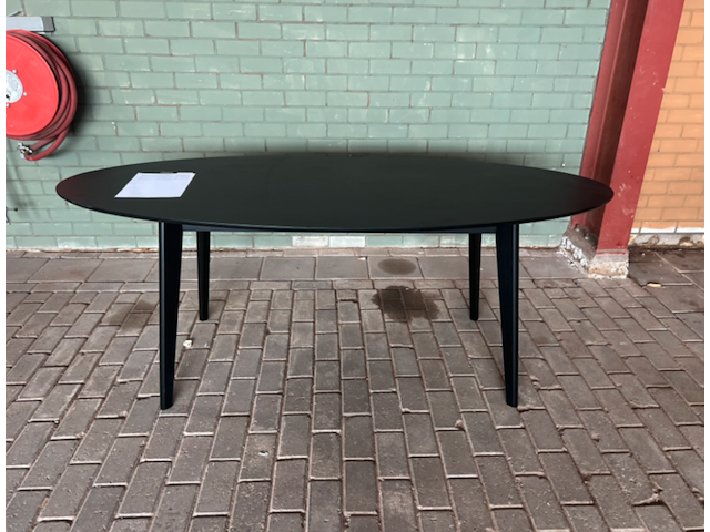 Eettafel ovaal, byfonq, bolt, zwart - afbeelding 1 van  3