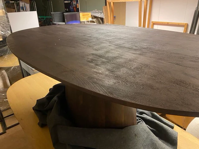 Eettafel, ovaal, donkerbruin - afbeelding 4 van  6