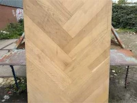 Eettafel retour eiken visgraat blad 200 x 98 cm - afbeelding 3 van  4
