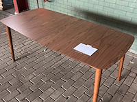 Eettafel uitschuifbaar walnoot, by fonq , evolve - afbeelding 2 van  8