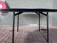 Eettafel vergadertafel rond hpl fenix, studio henk, zwart - afbeelding 4 van  10