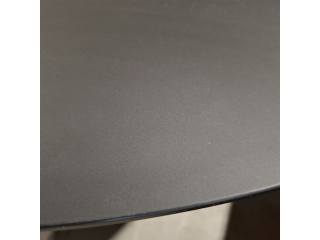 Eettafel vergadertafel rond hpl fenix, studio henk, zwart - afbeelding 9 van  10