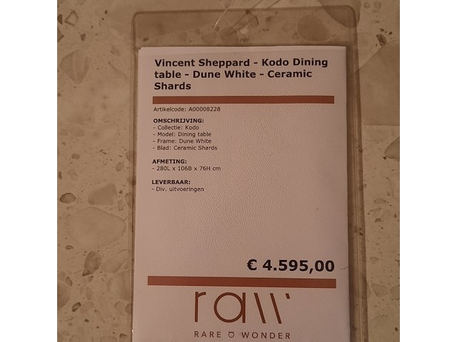 Eettafel vincent sheppard, kodo, dune white - afbeelding 2 van  8