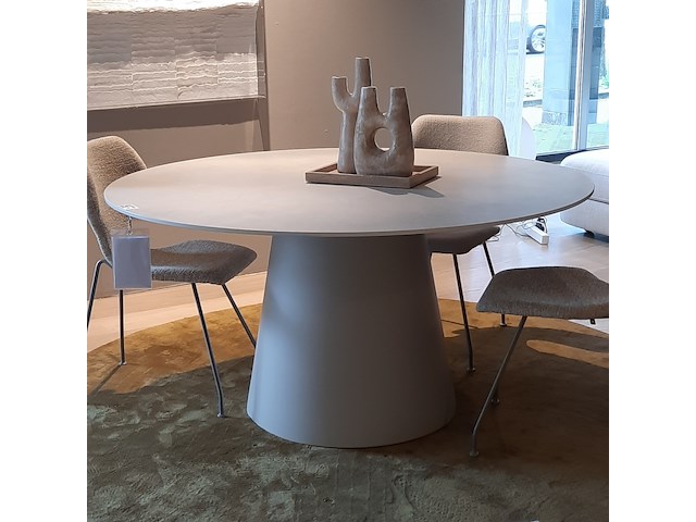 Eettafel vincent sheppard, sandro, dune white, rond - afbeelding 1 van  7
