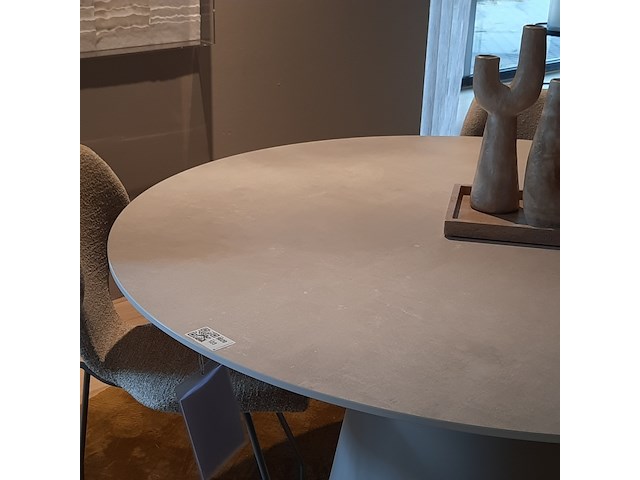 Eettafel vincent sheppard, sandro, dune white, rond - afbeelding 3 van  7