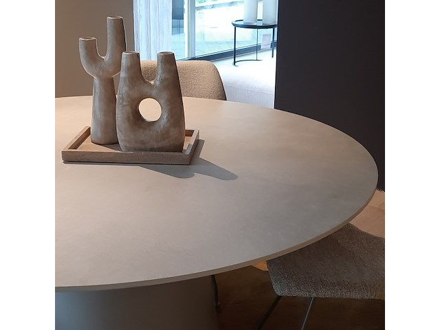 Eettafel vincent sheppard, sandro, dune white, rond - afbeelding 4 van  7